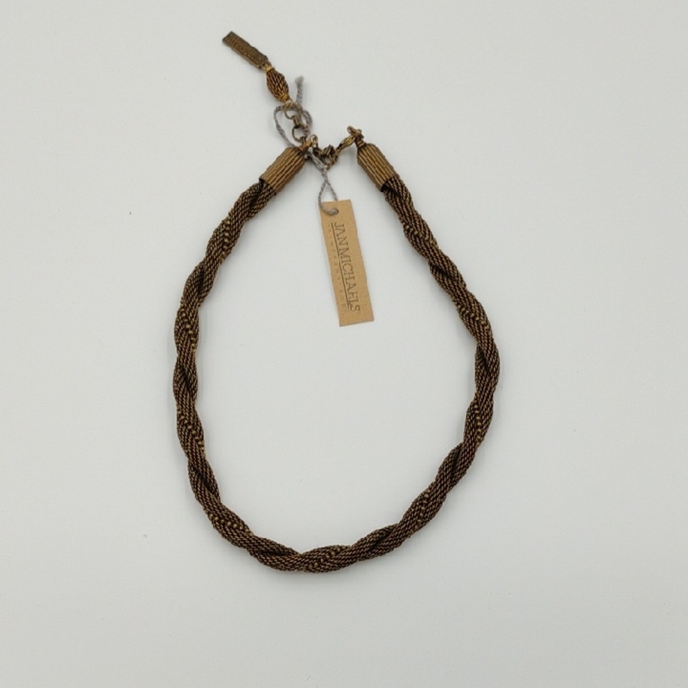 Jan Michaels Brown Braided Necklace